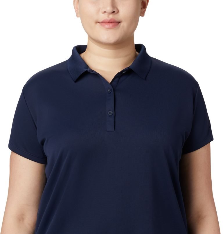 Women's Columbia PFG Innisfree Short Sleeve Polo Shirts Navy | Plus Size CA-DL841